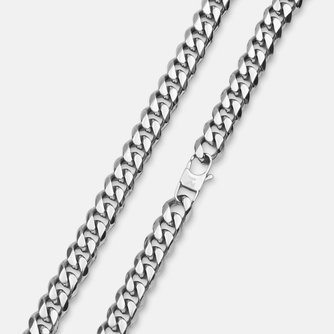 K12 - SILVER CUBAN CHAIN - 13MM
