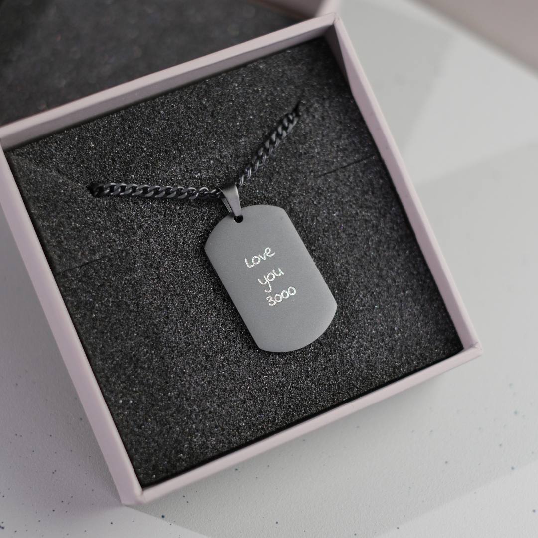 K12 - BLACK STEEL DOGTAG CHAIN