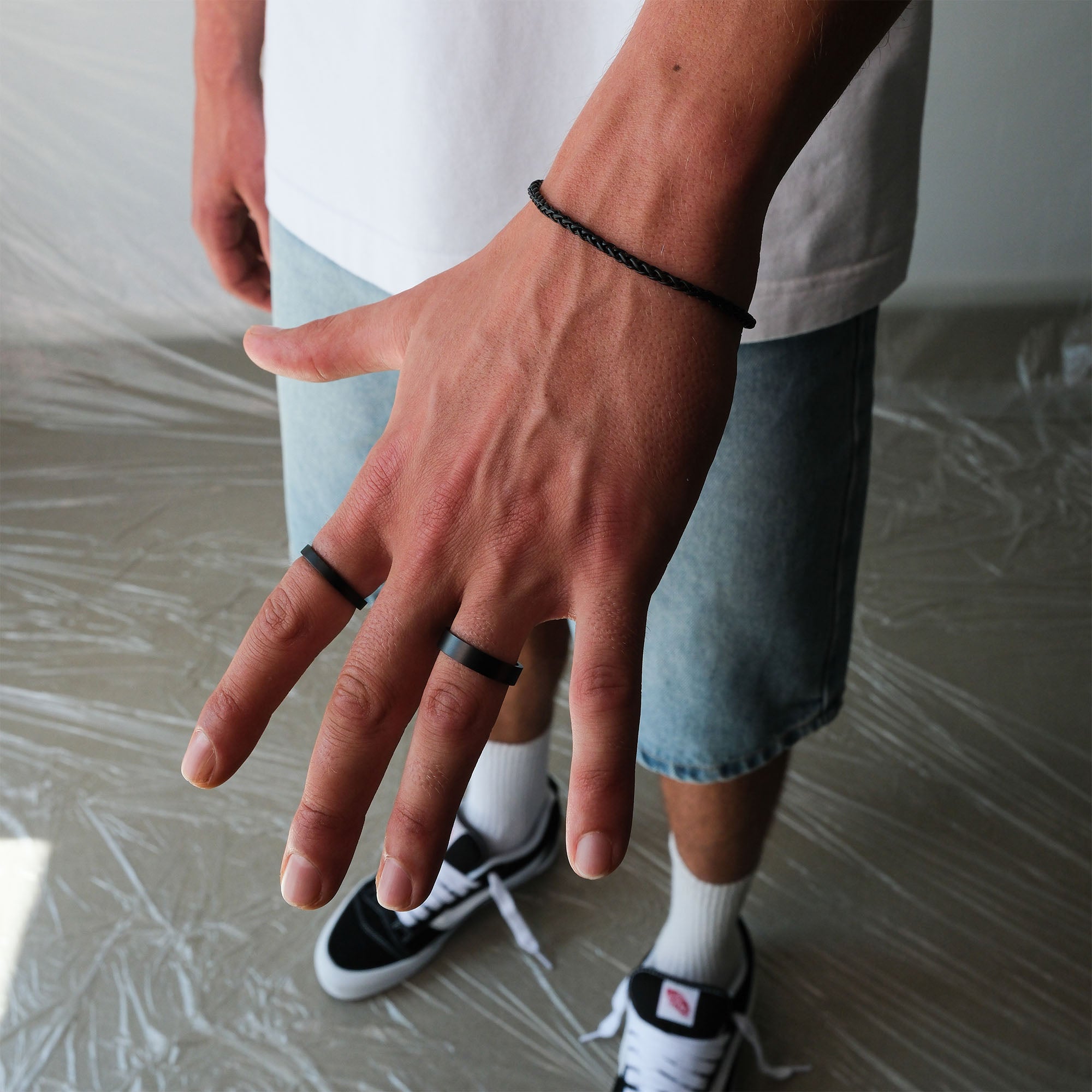 K12 - BLACK ADJUSTABLE RING - 5MM