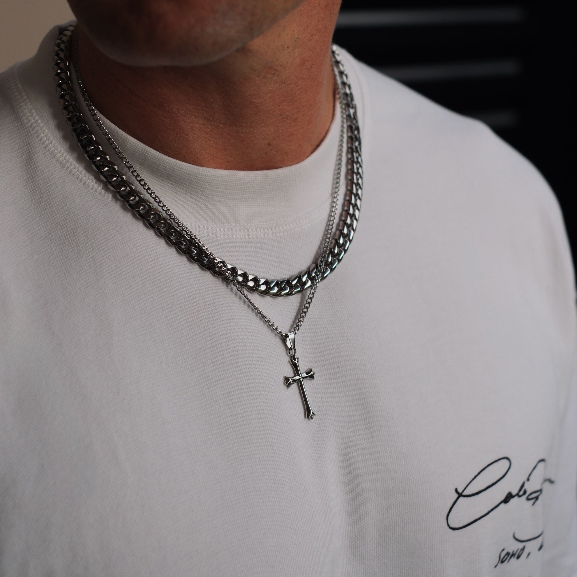 K12 - SILVER VINTAGE CROSS CHAIN