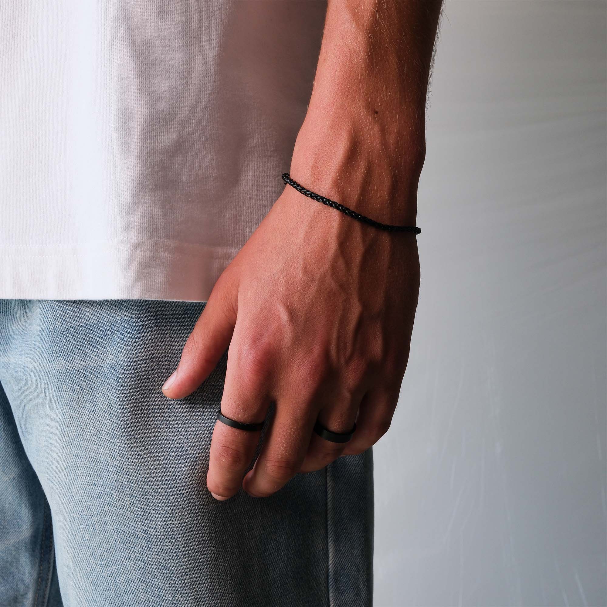 K12 - BLACK WHEAT BRACELET - 3MM