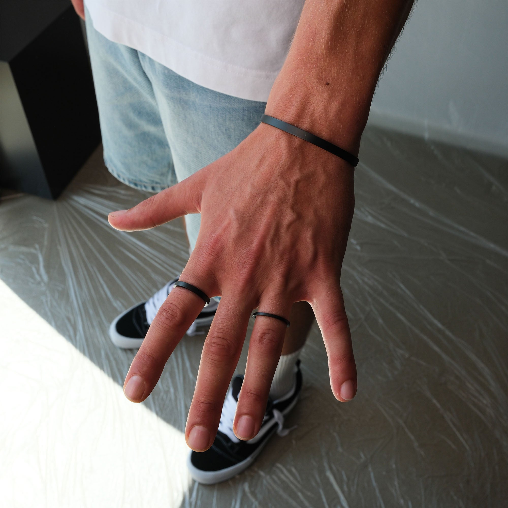 K12 - BLACK ADJUSTABLE RING - 3MM