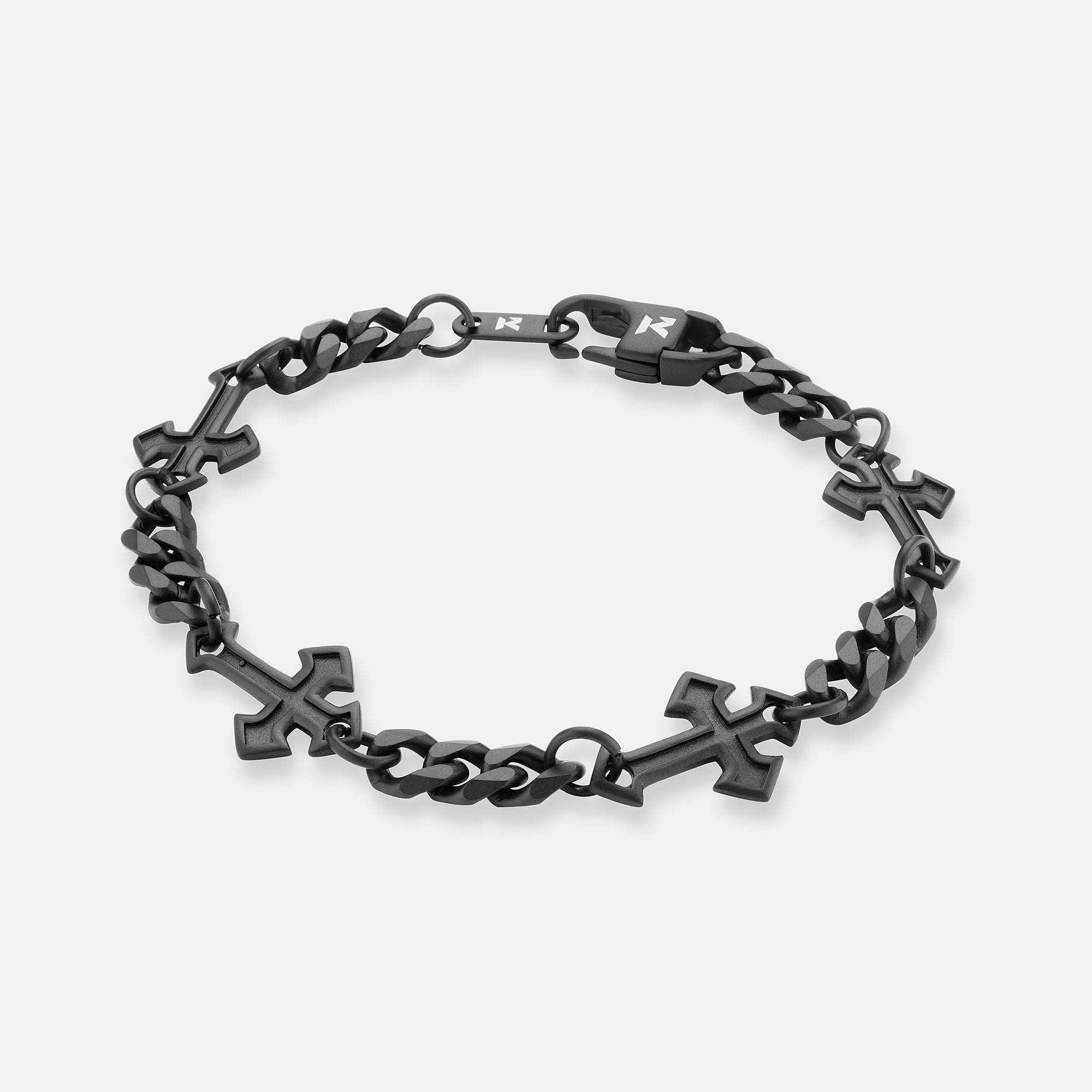 K12 - BLACK GOTHIC CROSS BRACELET