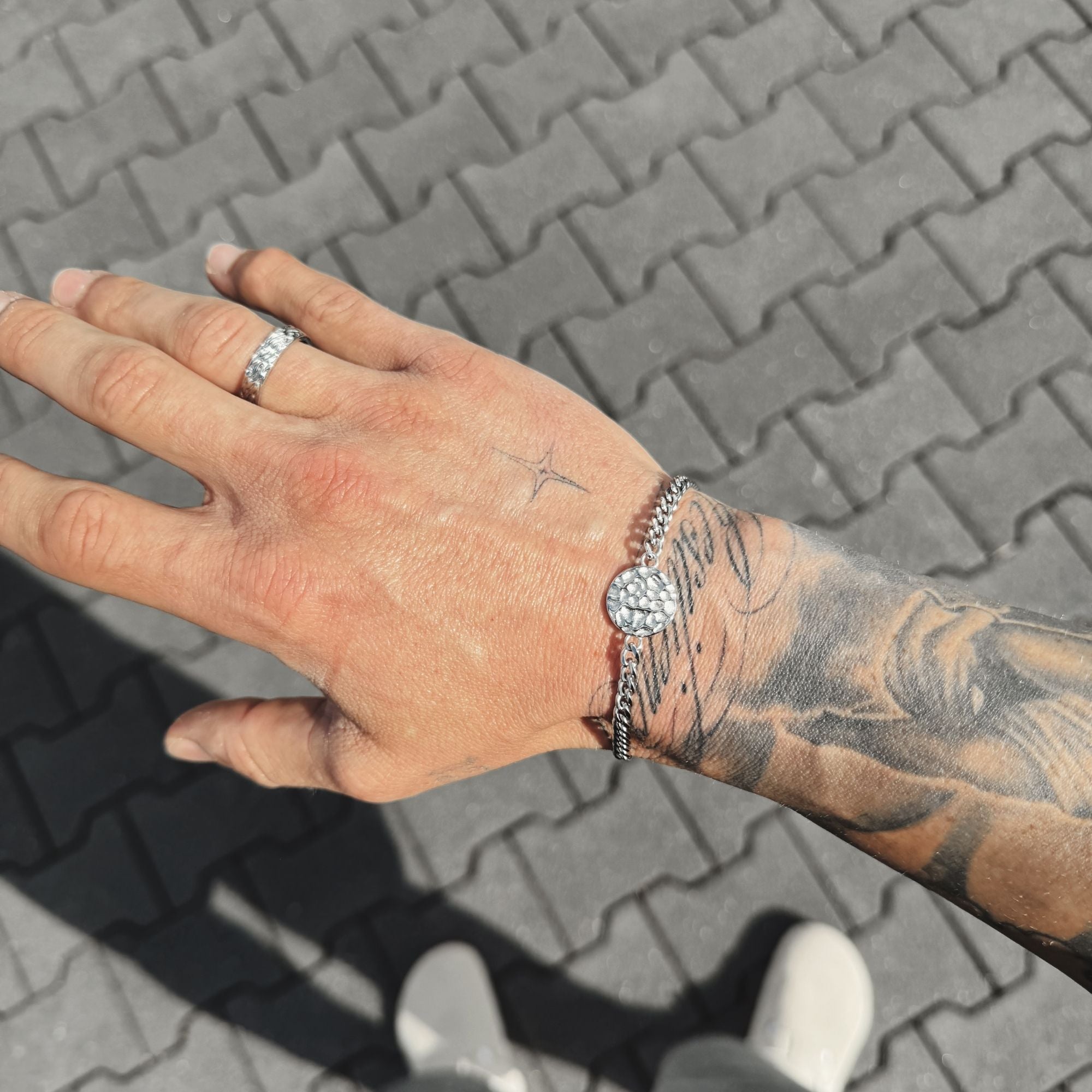 K12 - SILVER HAMMERED BRACELET
