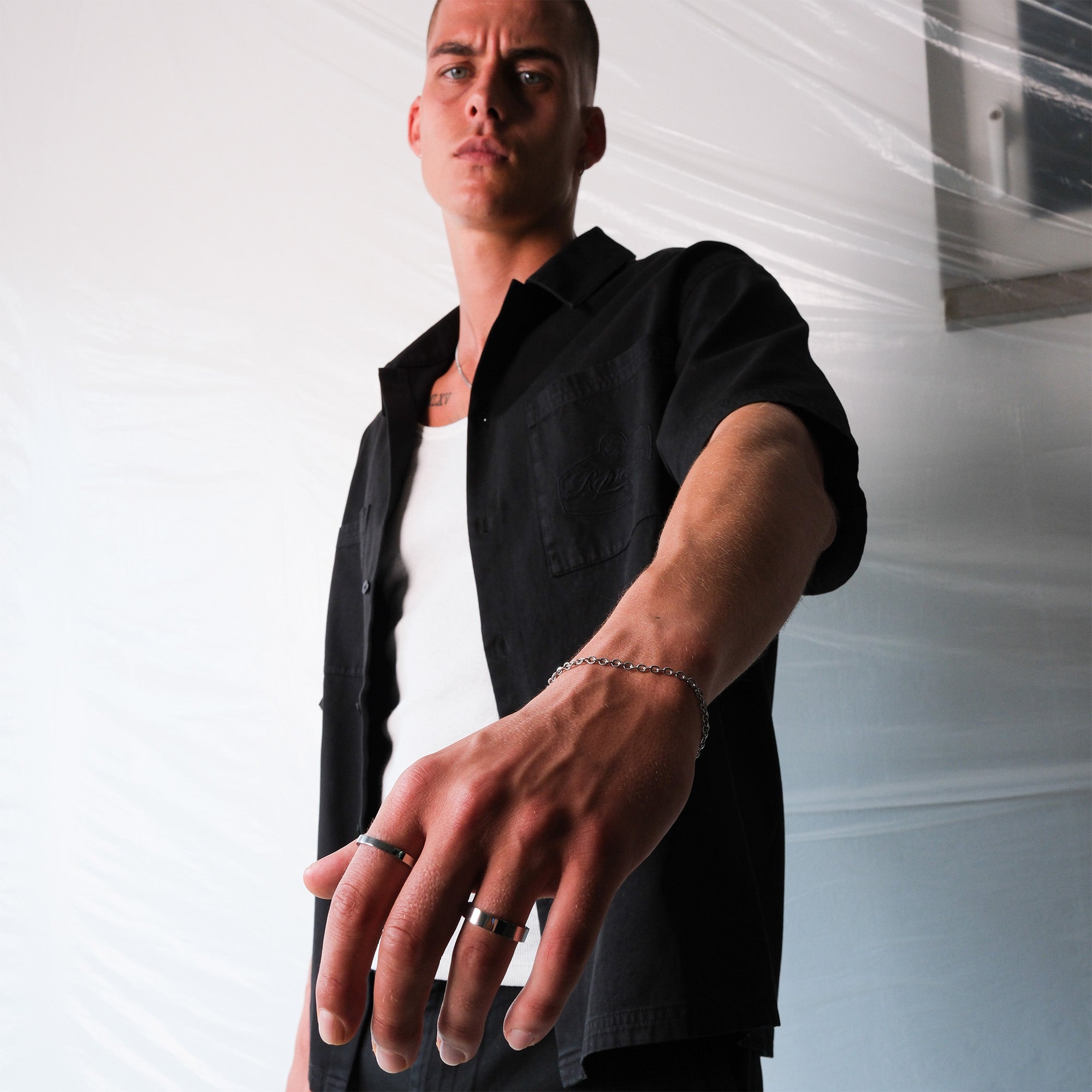 K12 - SILVER ADJUSTABLE RING - 5MM