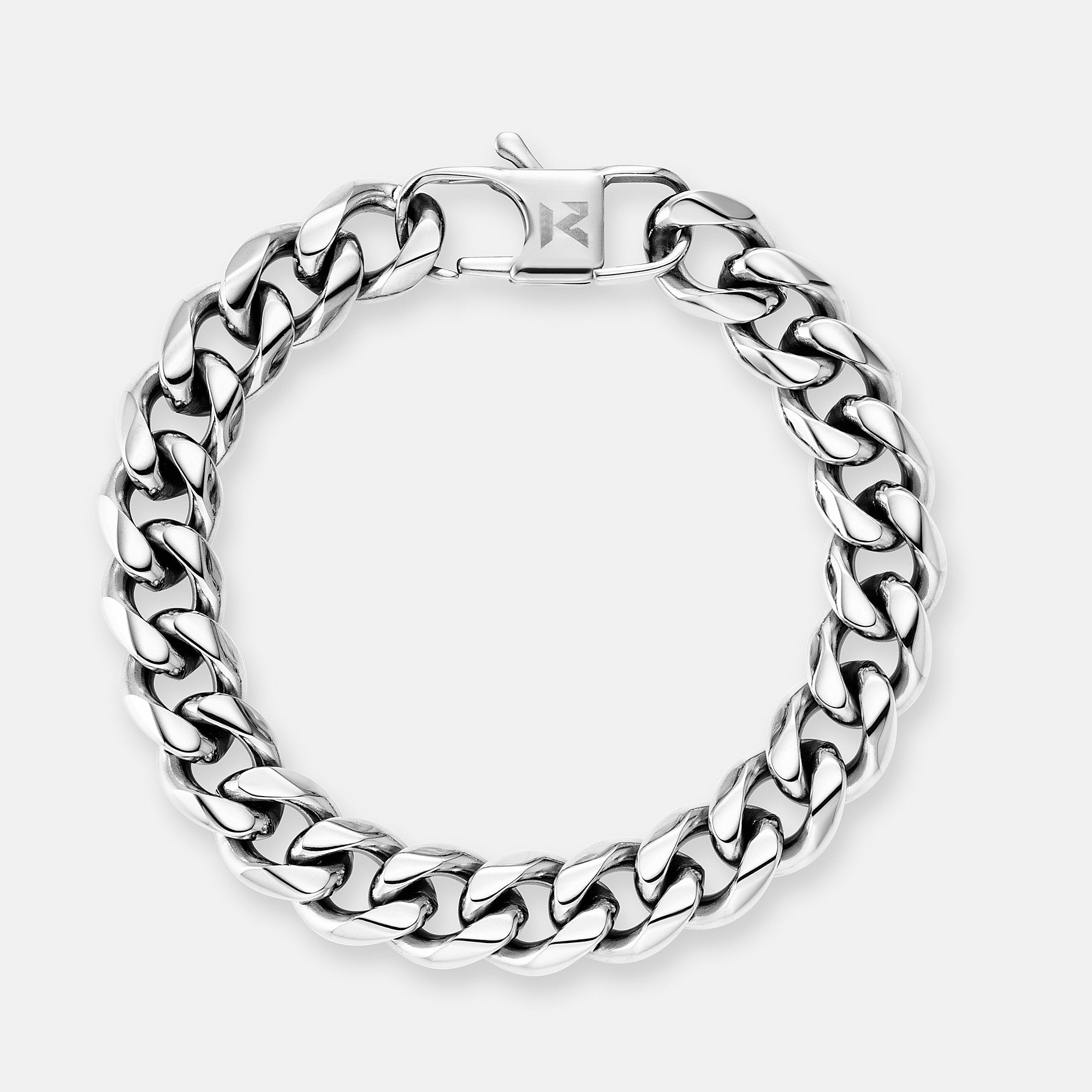 K12 - SILVER CUBAN BRACELET - 10.5MM