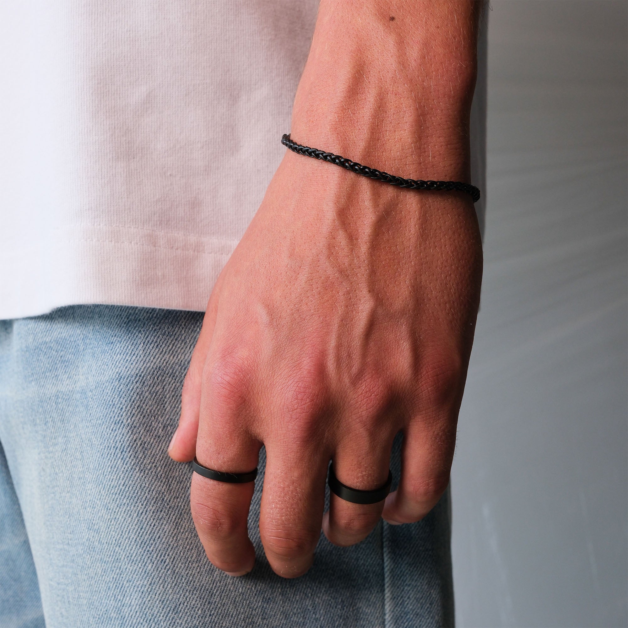 K12 - BLACK WHEAT BRACELET - 3MM